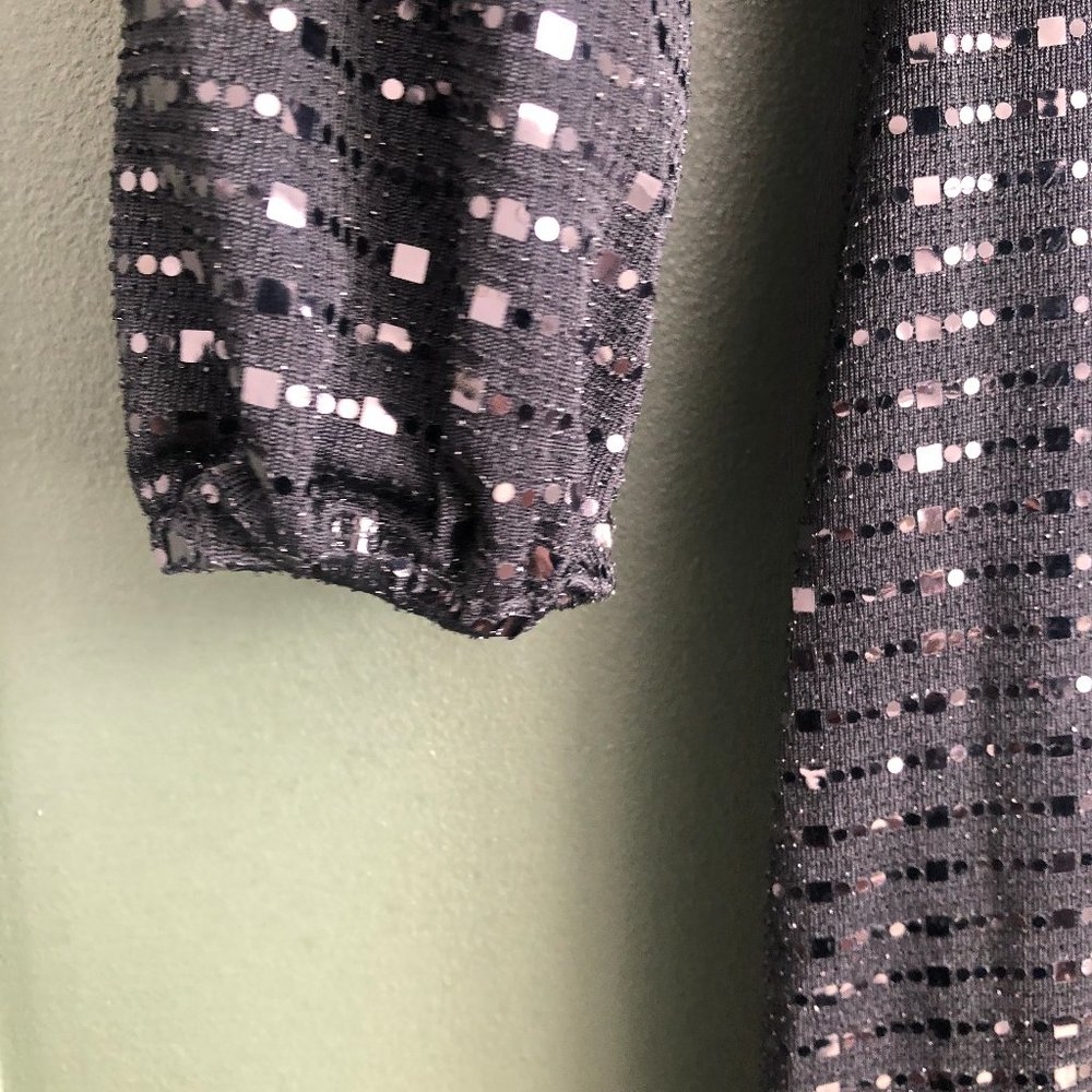 NWT Sequin long black formal dress - Picture 4 of 11